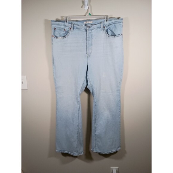 Levis Ribcage Boot Cut Jeans Womens 24W High Rise Button Fly Plus Size Denim - Picture 1 of 12